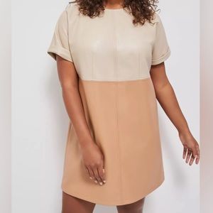 Avec Les Filles Andrea Faux Leather Dress, 3x